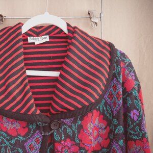 ROBBIE SPORT - vintage, funky patterned sweater, oversized fit